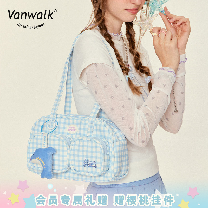 VANWALK泡泡岛 原创旅游斜挎单肩枕头包休闲轻便通勤托特手提包女图片