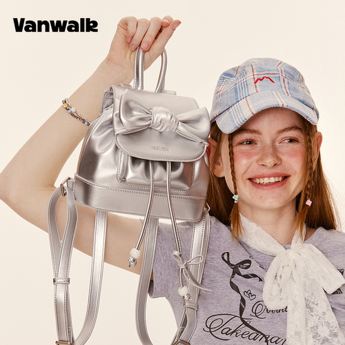 vanwalk/出走蝴蝶结小型双肩背包