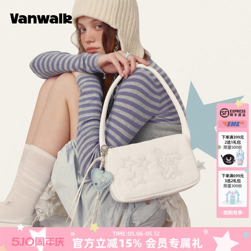 VANWALK/出走休闲hobo单肩腋下包