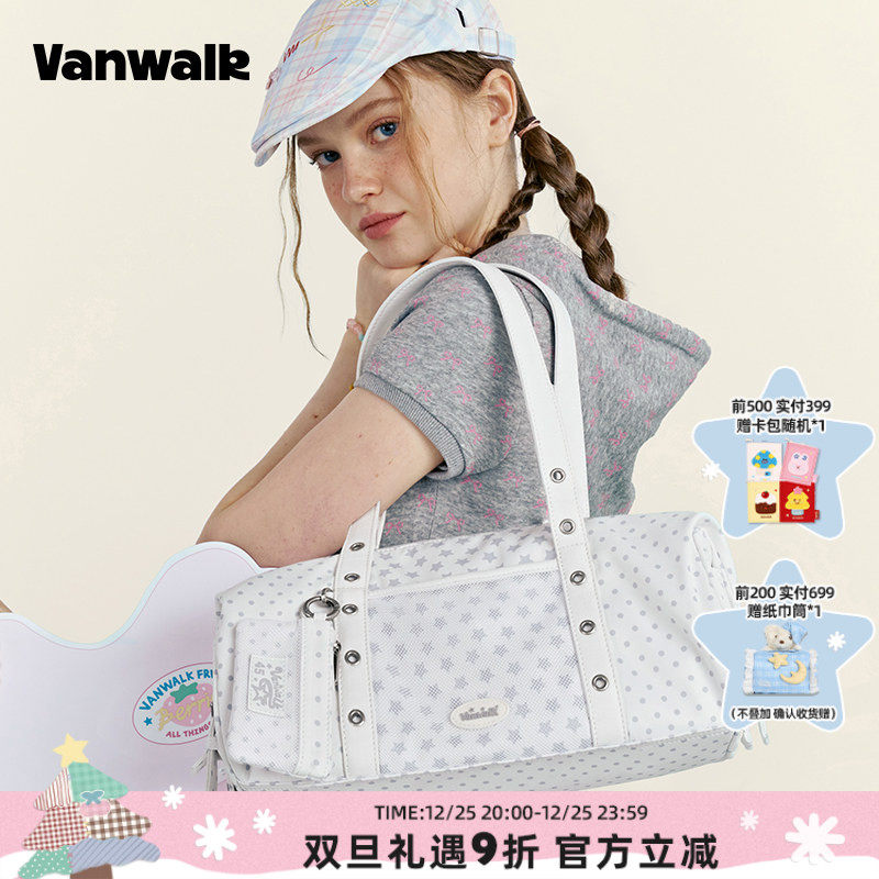 VANWALK Fruit Power新款少女小众单肩腋下手提包通勤运动包包ins