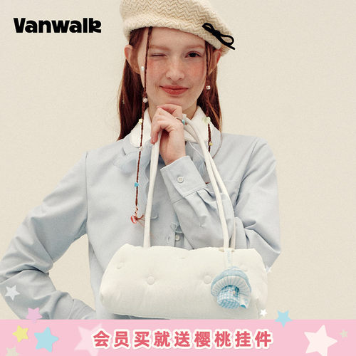 VANWALK/出走柔软充棉吐司单肩包