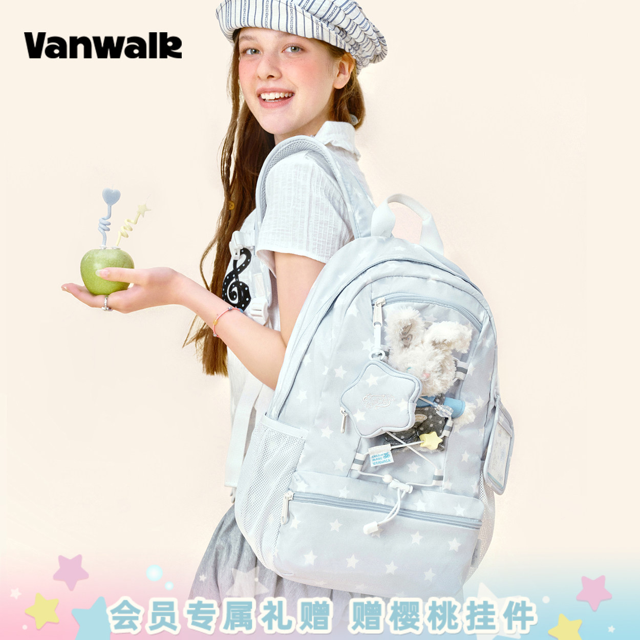 VANWALK/出走小众高颜值学生背包图片