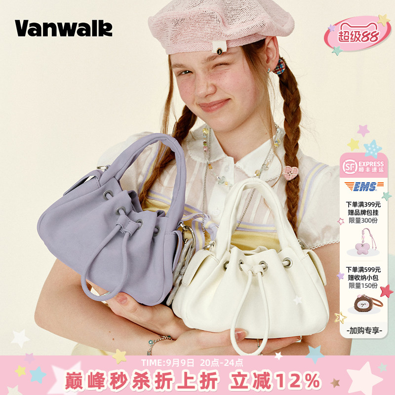 VANWALK/出走女款单肩斜挎小拎包图片