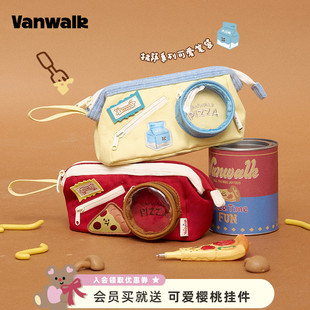原创设计可爱食物痛包笔袋学生开学文具收纳袋女 VANWALK披萨系列
