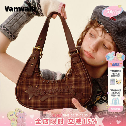 VANWALK/出走通勤女生hobo腋下包