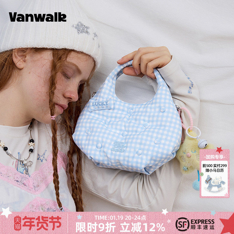 VANWALK幸运星 品牌原创小众少女手提单肩包包休闲新款磁吸斜挎包,箱包皮具/热销女包/男包,通用款女包,淘宝优惠券,粉丝福利购,淘宝优惠卷