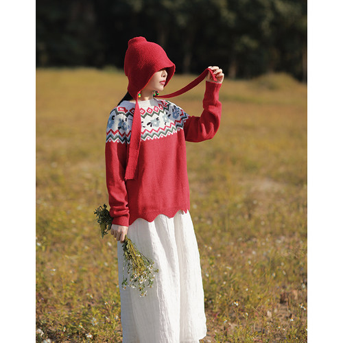 秒杀～不退不换 超值！珊瑚海/民族风毛衣