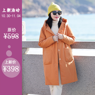 百分百长绒棉百搭连帽加厚棉服外套女 新款 月光岛 十木米原创冬季