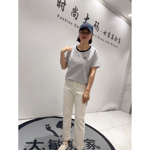 通勤立体剪裁纯棉T恤小衫 女装 加肥加大码 3525女权贵族2026夏新款