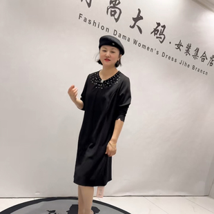 立体剪裁时尚 女装 百搭连衣裙子 加肥加大码 1675芮娜依莲2026春新款