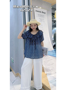 6262妃儿红2026夏新款大码女装显瘦上衣时尚短袖T恤雪纺小衫百搭