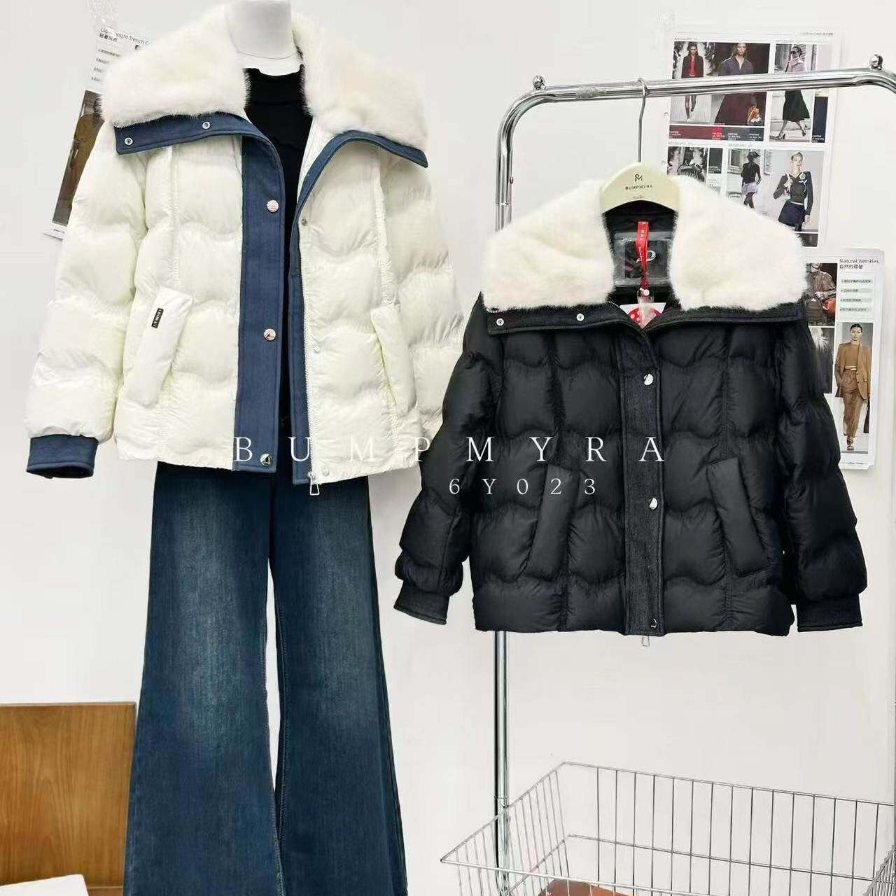023胖淼淼2026冬新款大码女装显瘦羽绒服遮肉百搭羽绒衣时尚翻领