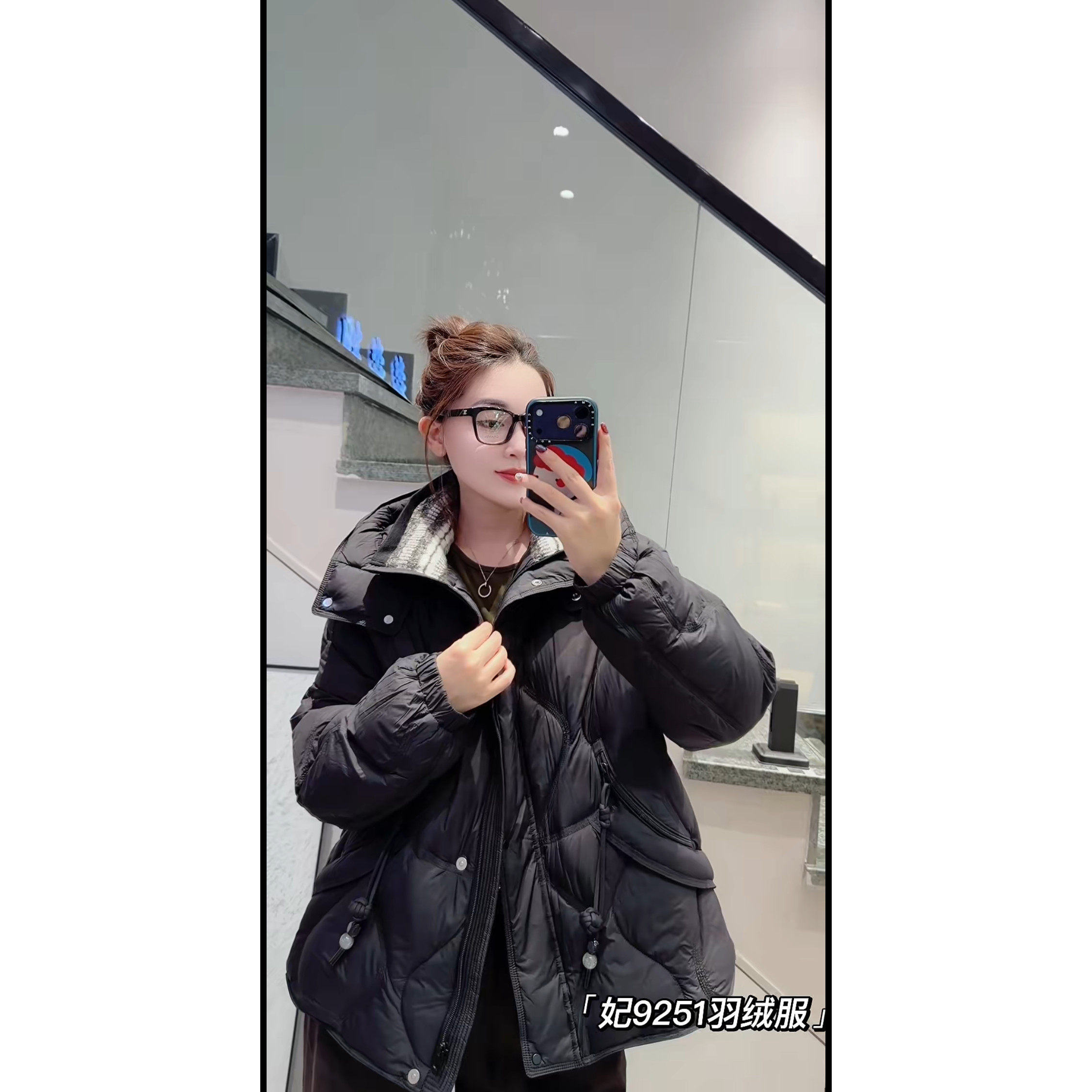9251妃儿红2026冬新款大码女装显瘦羽绒服时尚遮肉百搭白鸭绒外套