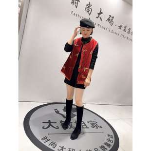 通勤立体剪裁国风丝绒马夹 女装 1546芮娜依莲2026春新款 加肥加大码