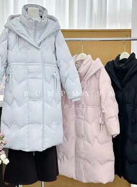 015胖淼淼2026冬新款大码女装显瘦羽绒服遮肉百搭羽绒衣长款连帽