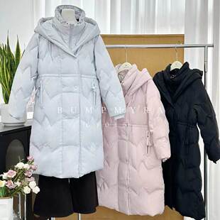 015胖淼淼2026冬新款大码女装显瘦羽绒服遮肉百搭羽绒衣长款连帽