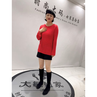 通勤立体剪裁针织毛衣毛衫 女装 加肥加大码 1586芮娜依莲2026春新款