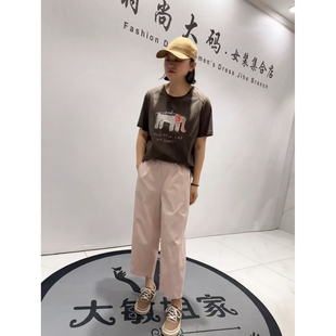 立体剪裁纯棉T恤小衫 2486针丝缘子汇2026夏季 女装 加肥加大码 新款