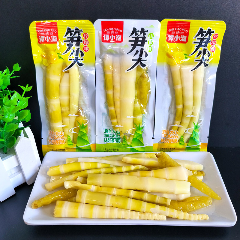谭小泡笋尖泡椒脆笋开袋即食酸辣笋子笋尖竹笋小包装休闲零食小吃