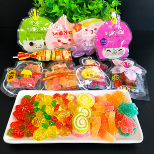 优之唯品3D果汁糖果软糖QQ糖水果味卷卷糖橡皮糖儿童零食办公室