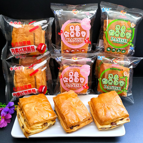 金谷亭丹麦红豆绿豆面包500g