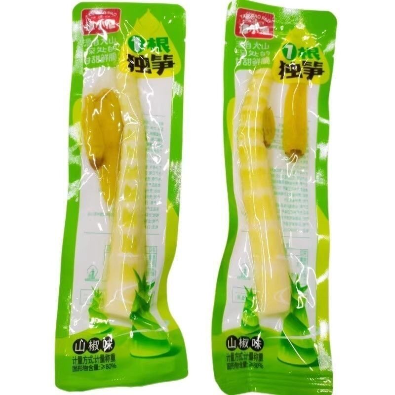谭小泡一根独笋笋尖泡椒脆笋开袋即食酸辣笋子笋尖竹笋小包装零食