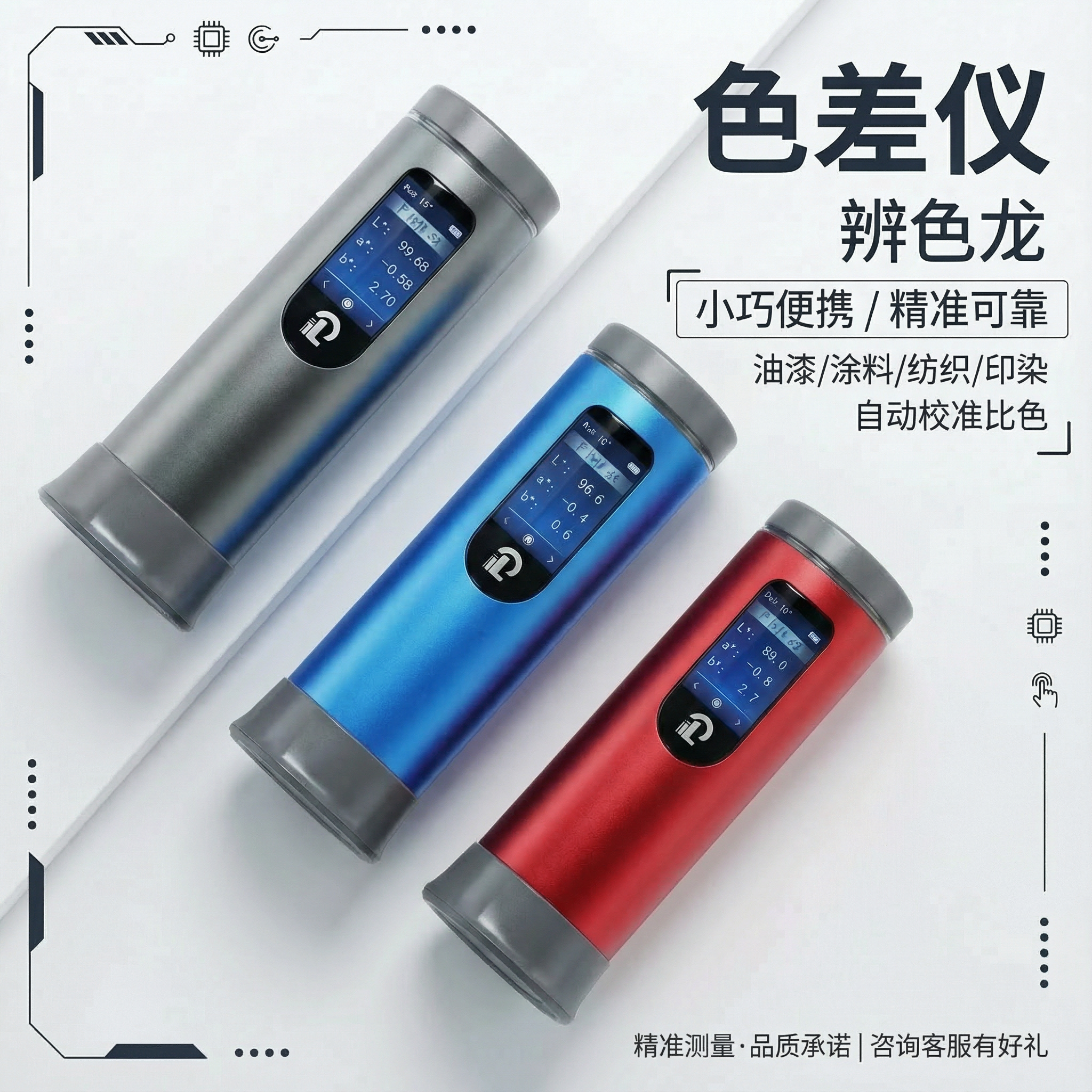 其立色差仪便携式D8色差宝BSL-10蓝牙高精度测色仪通色卡取色仪