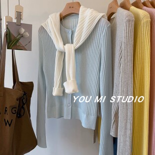 针织开衫 30.4绵羊毛竖条肌理感显瘦高弹长袖 女 肤感爆赞 主推5色