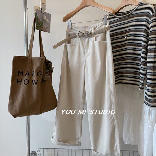 梨形闭眼入显瘦显腿直九分休闲裤