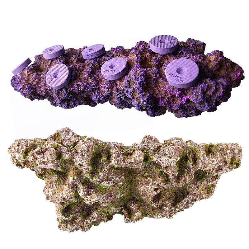 dw aquarium 鱼缸悬浮强磁磁力造景石珊瑚断枝架珊瑚礁海水造景石