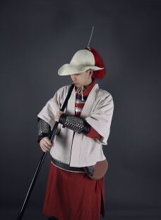 汉艺甲胄仿宋棉麻貉袖 盔甲罩袍