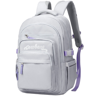 初中生书包女多隔层大容量简约防泼水小学生透气减负护脊双肩背包