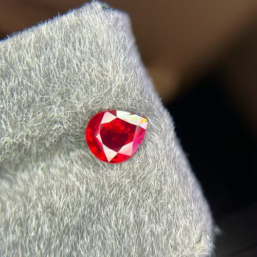 GRS证书天然无烧鸽血红宝石戒面