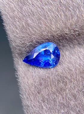 明亮色1.08克拉天然无烧斯里兰变色蓝宝石戒面水滴形珠宝裸石