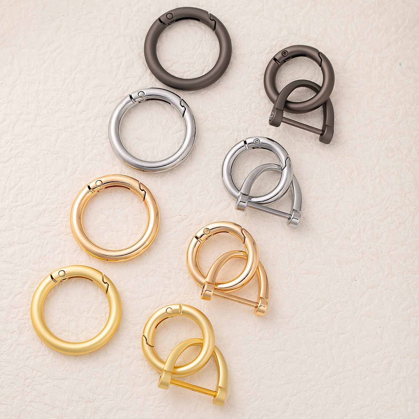 金属马蹄扣汽车D字扣小挂件防丢绳高级弹簧圈包包圆形扣环挂娃娃,节庆用品/礼品,钥匙扣,淘宝优惠券,粉丝福利购,淘宝优惠卷