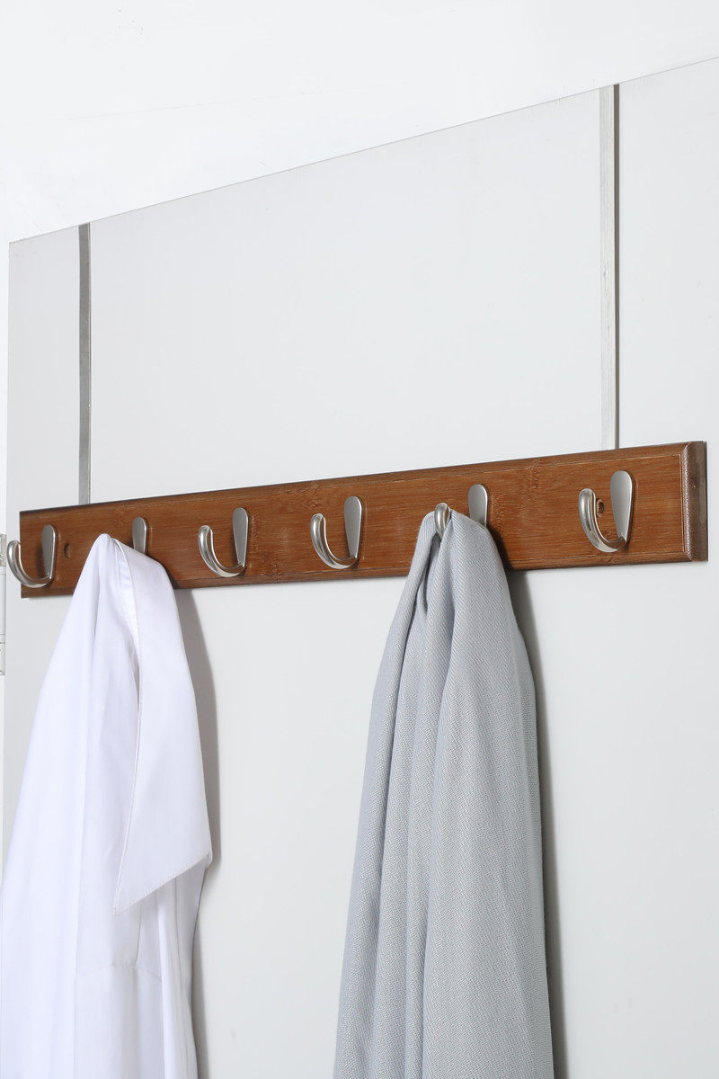 门上挂衣架挂钩卧室挂门后免打孔门背式衣服壁挂无痕门口挂衣钩