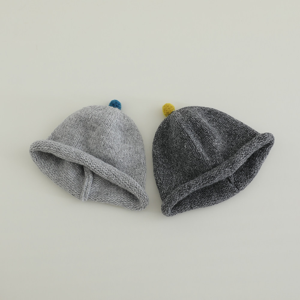 韩国宝宝帽子秋冬款复古简约卷边针织帽男女童洋气百搭儿童毛线帽,童装/婴儿装/亲子装,帽子,淘宝优惠券,粉丝福利购,淘宝优惠卷