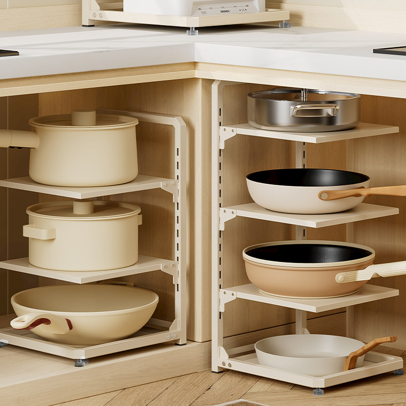 碳钢可调节下水槽置物架