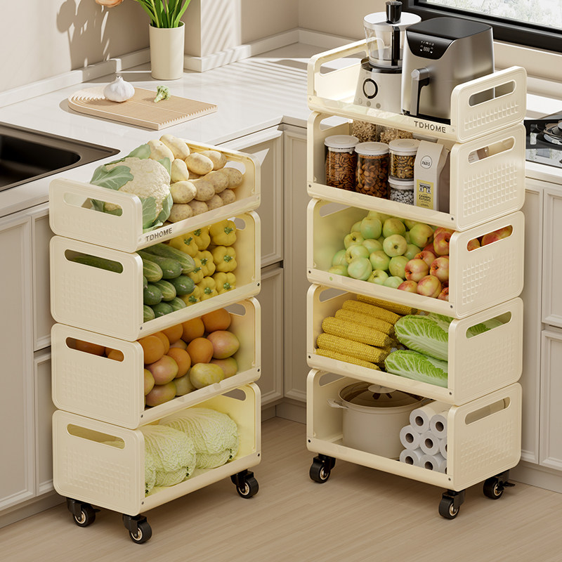 可移动厨房菜篮子置物架多规格