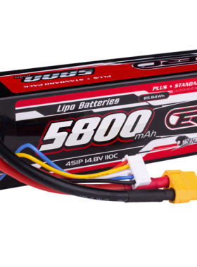 三圈霸道Sunpadow ERC PLUS 5800 14.8V 4S1P 110C硬壳锂电池XT60