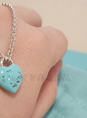 T高品质蓝胖子珐琅爱心项链手链
