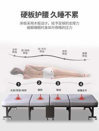 办公室折叠床单人躺椅家用简易午休床医院陪护小床午睡神器行军床