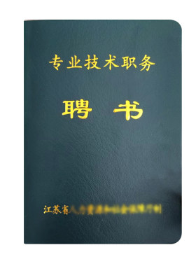 安徽江苏扬州专业技术职务聘任书