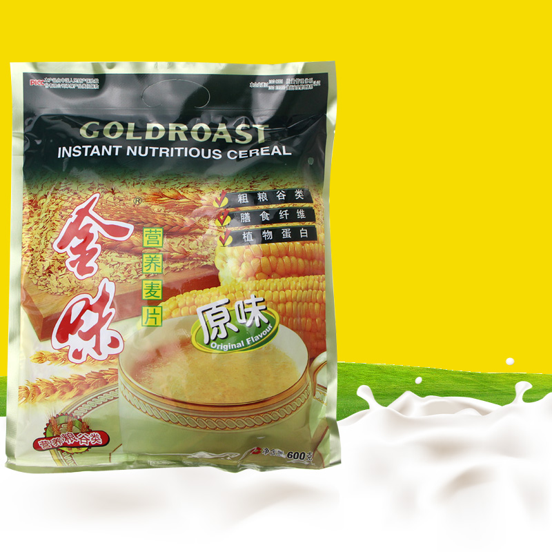 金味营养麦片600g克原味 巧克力 加燕麦 低聚糖 强化钙5种味包邮