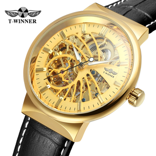 T-WINNER胜利者手表 圆形镂空自动机械手表男女表 多种颜色可选