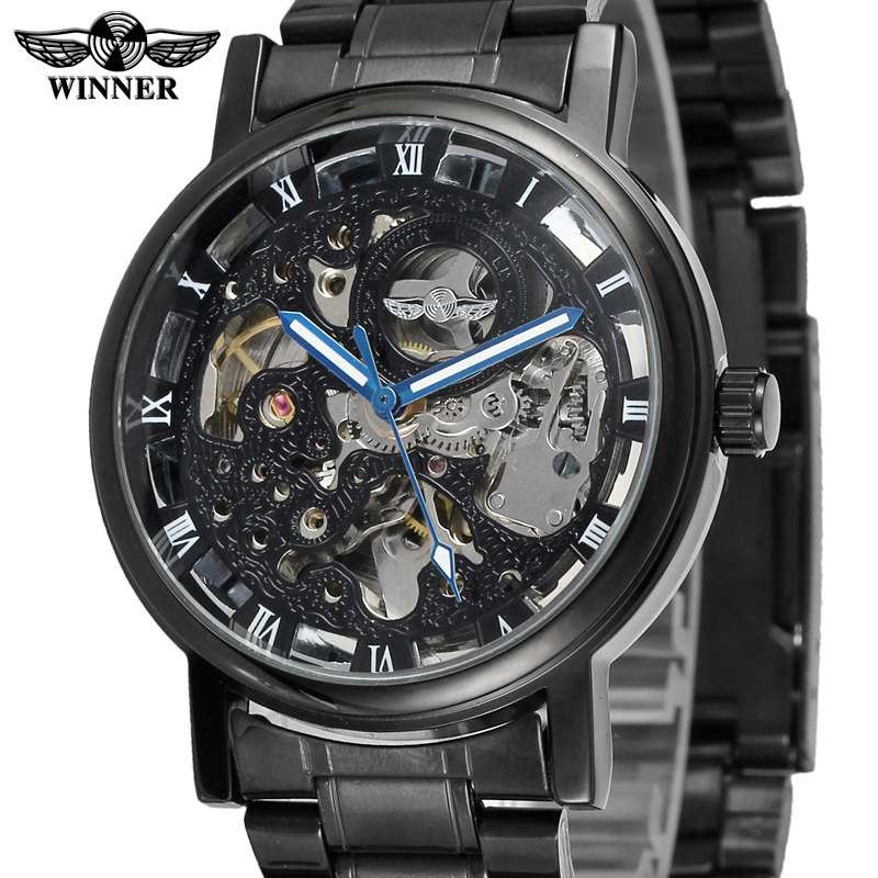 T-WINNER胜利者机械手表  镂空罗马数字自动机械表男女士腕表手表