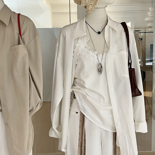 法式漂亮蕾丝花边衬衫吊带两件套