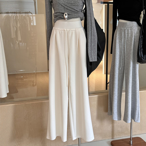 高腰宽松遮胯空气松弛垂感阔腿裤