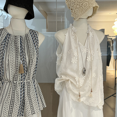 重工款刺绣镂空背心花朵浪漫甜美