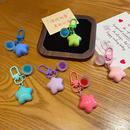 胖乎乎星星挂饰马卡龙可乎爱钥匙扣少女心球球小挂件吊坠装 饰礼品